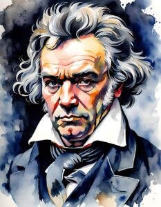 Ludwig van Beethoven, der Schöpfer eines bekannten Septetts (Stücke für 7 Instrumente).
