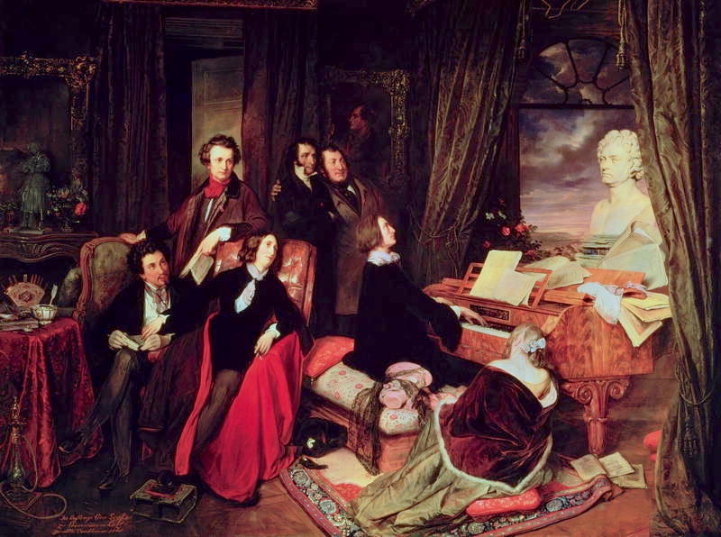 Musik der Romantik Epoche Liszt am Klavier